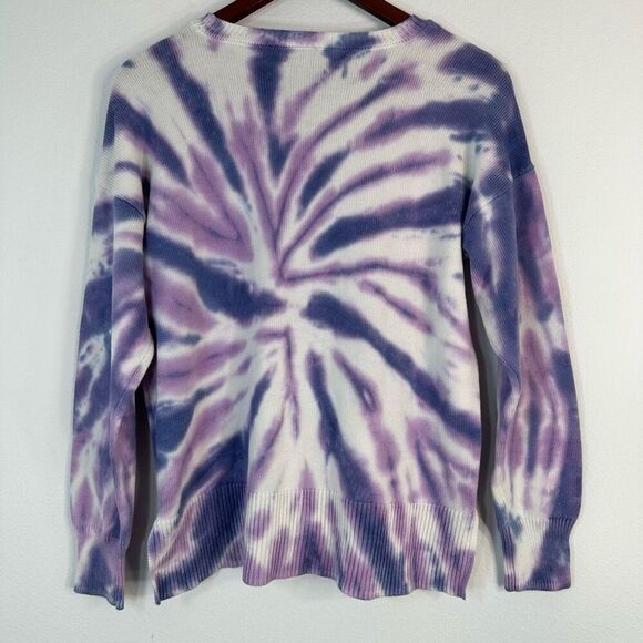 Anthropologie Design History Lilac Tye Dye Knit Sweater Womens Large Y2K Hippie - Picture 4 of 10
